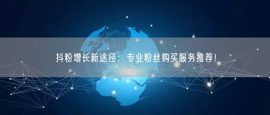 抖粉增长新途径：专业粉丝购买服务推荐！